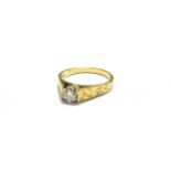 An 18 carat gold diamond solitaire ring, finger size Q. Gross weight 3.7 grams.