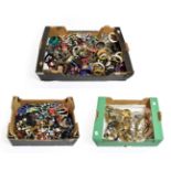 A quantity of costume jewellery (in three boxes)