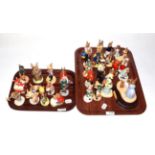 Two trays of thirty-two Bunnykins figures