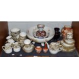 Pair of Continental vase, Japanese Imari, Noritake tea set etc