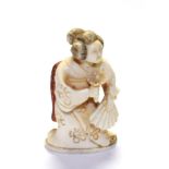 A Meiji period ivory netsuke in the form of a Geisha