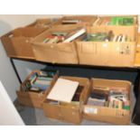 Nine boxes of books on literature, music, art, gardening, botany, etc.