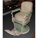 A mid 20th century Koken of St Louis USA barbers chair