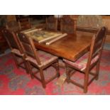 A 19th century oak refectory table