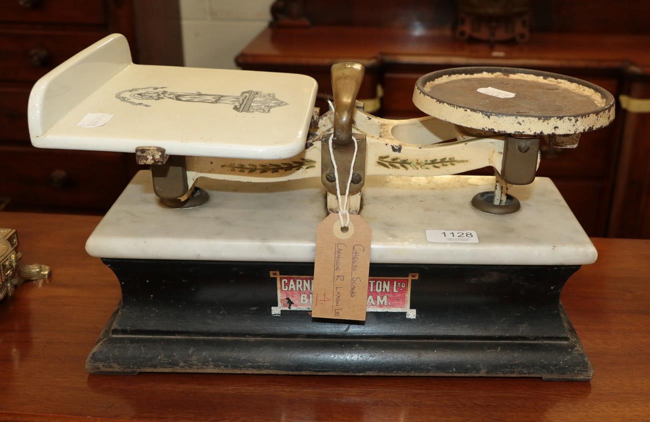 A set of shop scales, Carnegie & Layton Ltd. Birmingham