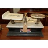 A set of shop scales, Carnegie & Layton Ltd. Birmingham