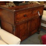 A 19th century mahogany secretaire cabinet, 125cm by 57cm by 105cm high . Formerly a secretaire