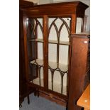 An Edwardian inlaid mahogany glazed display case