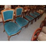 Two pairs of 19th century mahogany chairs and three single chairs of similar date (7)