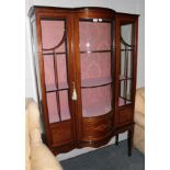 An Edwardian inlaid mahogany display cabinet