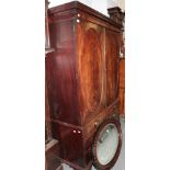 Georgian mahogany linen press, 133cm by 69cm by 195cm high