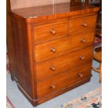 A mahogany four-height chest of drawers, 100cm by 46cm by 110cm high