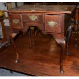 An 18th century oak lowboy, 72cm by 47cm by 67cm high