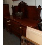 Victorian mahogany sideboard, 174cm by 56cm by 160cm high