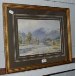 Albert Rosser (1899-1995) Grange in Borrowdale, signed, watercolour, 25.5cm by 35.5cm by