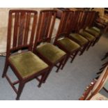 A set of six mahogany dining chairs; together with a 19th century mahogany carver (7)
