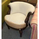 A Johnstone & Jeanes style horseshoe chair (indeed of re-upholstering)