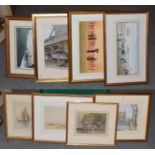 A group of watercolours to include: Bob McKay, ''The Last Match of the Day'', Colin Baxter, ''