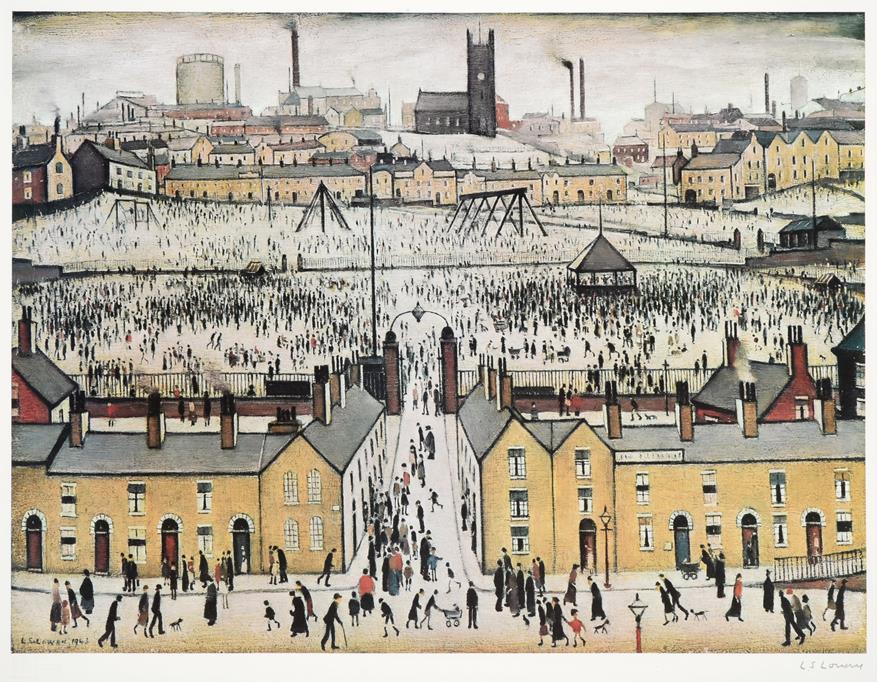 After Laurence Stephen Lowry RBA, RA (1887-1976) ''Britain at Play'' Signed, with the blindstamp for