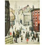 After Laurence Stephen Lowry RBA, RA (1887-1976) ''Berwick-on-Tweed'' Signed, with the blindstamp