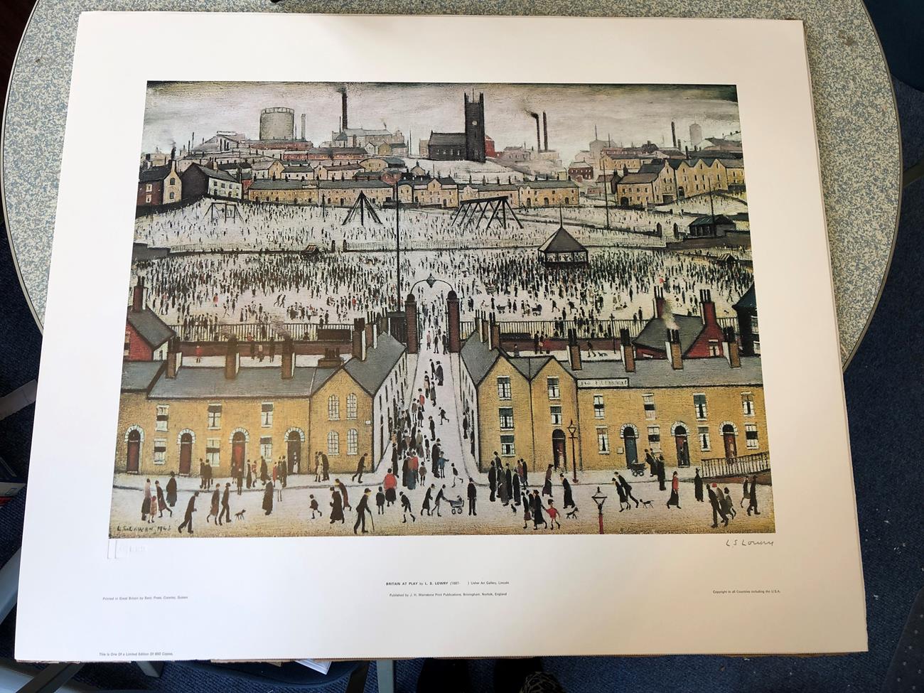 After Laurence Stephen Lowry RBA, RA (1887-1976) ''Britain at Play'' Signed, with the blindstamp for - Image 5 of 6