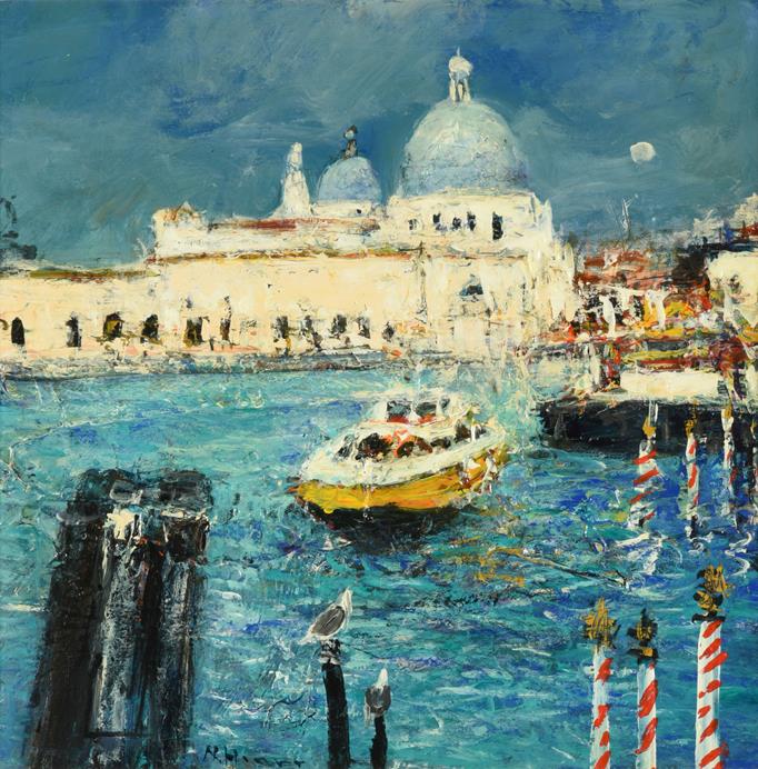 Nael Hanna (b.1959) Iraqi/Scottish ''Santa Maria della Salute II'', Venice Signed, oil on board,