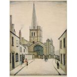After Laurence Stephen Lowry RBA, RA (1887-1976) ''Burford Church'' Signed and numbered 571/850,
