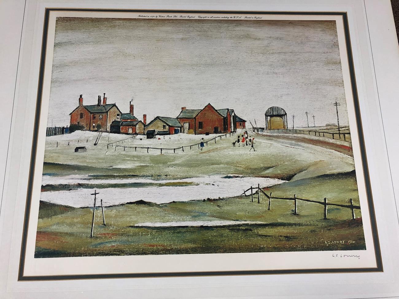 After Laurence Stephen Lowry RBA, RA (1887-1976) ''Landscape with farm buildings'' Signed, with - Image 3 of 4