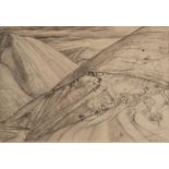 Evelyn May Gibbs (1905-1991) ''Behind Assisi'' Signed and dated 1930, pencil, 23.5cm by 34cm