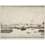 After Laurence Stephen Lowry RBA, RA (1887-1976) ''The Harbour'' Signed, with the blindstamp for the