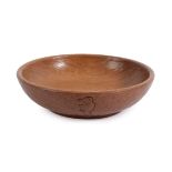 Woodpeckerman: Stan Dodds (1928-2012): An English Oak Circular Fruit Bowl, tooled interior and