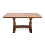 Beaverman: Colin Almack (Sutton-under-Whitestonecliffe): An English Oak 5ft Refectory Table, on