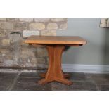 Workshop of Robert Mouseman Thompson (Kilburn): A 3ft English Oak Square Dining Table, on a