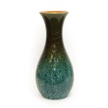 A Linthorpe Pottery Vase, shape 493, in turquoise and mustard glaze, impressed LINTHORPE 493 HT,