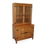 Workshop of Robert Mouseman Thompson (Kilburn): An English Oak Drinks' Display Cupboard, the