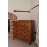 Workshop of Robert Mouseman Thompson (Kilburn): An English Oak Panelled Chest of Drawers, with