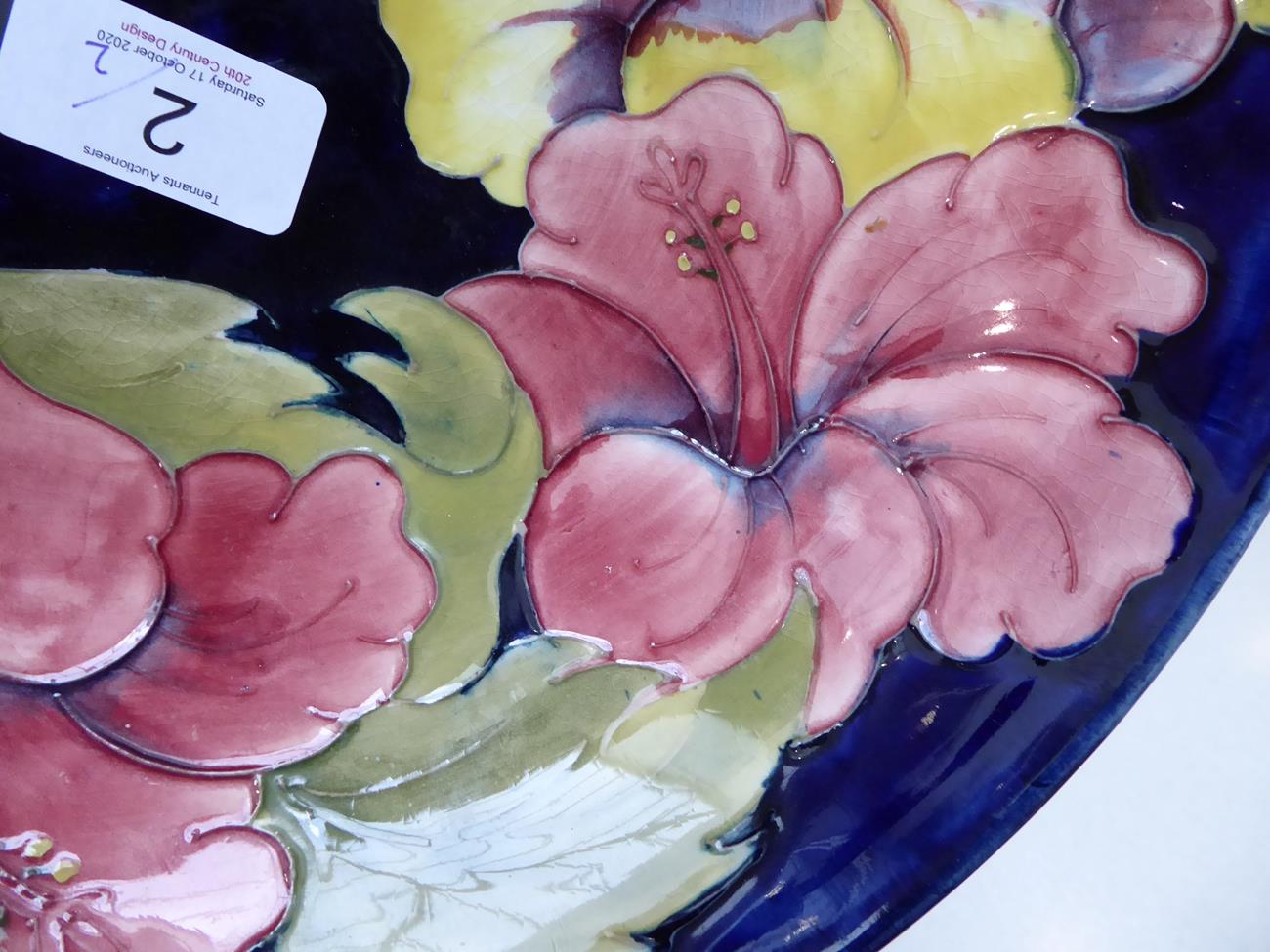 Walter Moorcroft (1917-2002): An Orchid and Spring Flowers Bowl, on a blue ground, impressed factory - Image 9 of 16