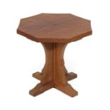 Workshop of Robert Mouseman Thompson (Kilburn): An English Oak Octagonal Coffee Table, post 1960,