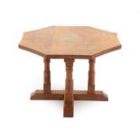 Cat and Mouseman: Lyndon Hammell (Harmby): An English Oak Octagonal Coffee Table, on four turned