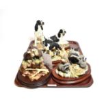 Border Fine Arts 'Pair of English Springer Spaniels', model No. B0699B (black and white) by Margaret