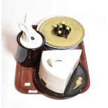 J & G Morton ceramic designs, three 20th century pieces comprising a pie dish, dated 1996, cheese