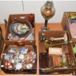 A quantity of decorative ceramics, glass and ornamental items including Prattware jug, a