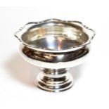 A George V silver rose bowl, by Henry Atkin, Sheffield, 1929, tapering cylindrical and with shaped