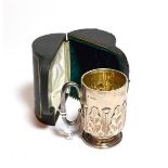 A George V silver christening mug, by The Goldsmiths and Silversmiths Co. Ltd., London, 1925,