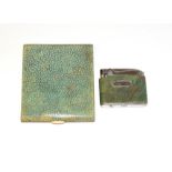 A George VI silver and shagreen cigarette-case, by Puddefoot, Bowers & Simonett Ltd., London,