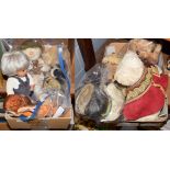 A quantity of Teddy bears and dolls including Sasha doll, Steiff Bambi, etc