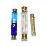 A Victorian silver mounted scent bottle, by Henry Titterton Brockwell, London, 1879, cylindrical and