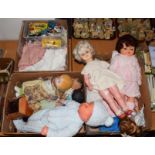 A collection of fifteen various dolls, mainly 1960s and a small quantity of Dinky and other