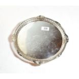 A George V Silver Salver, by Manoah Rhodes and Sons Ltd., London, 1923, shaped circular and on