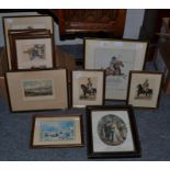 A print after Thomas Rowlandson, ''Surry Yomanry'' and eleven assorted prints (12)